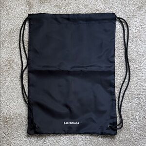 Balenciaga Black Drawstring Backpack